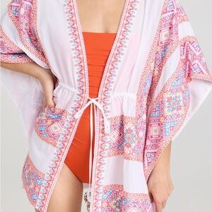 NWT Ramy Brook Samira Dress Small White/Multi $385